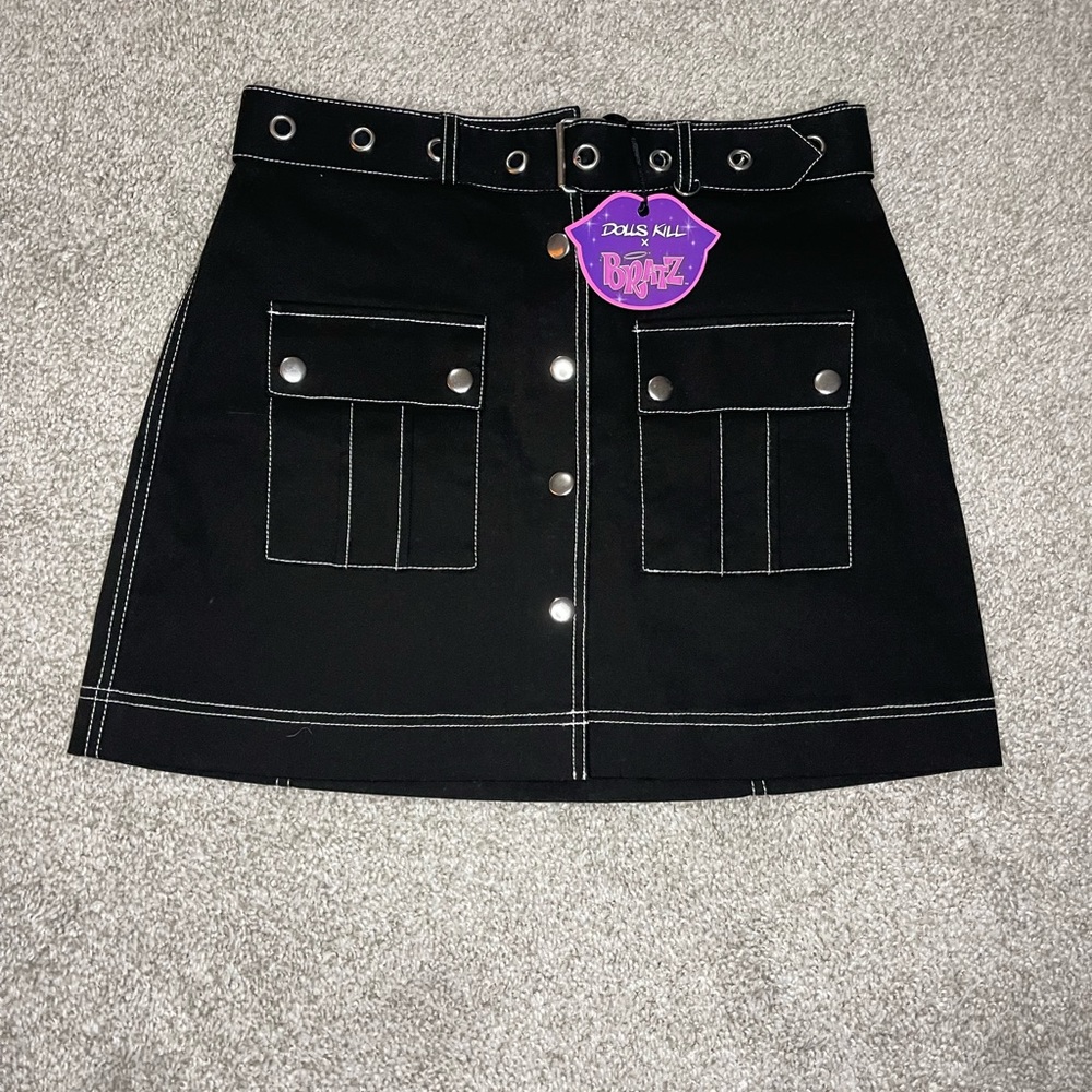 Black model status mini skirt (size S)